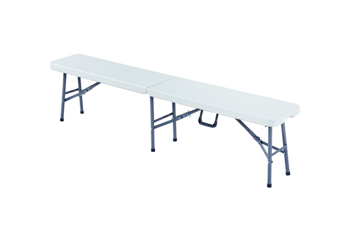 Benk sammenleggbar 184 cm hvit - Sunlife®